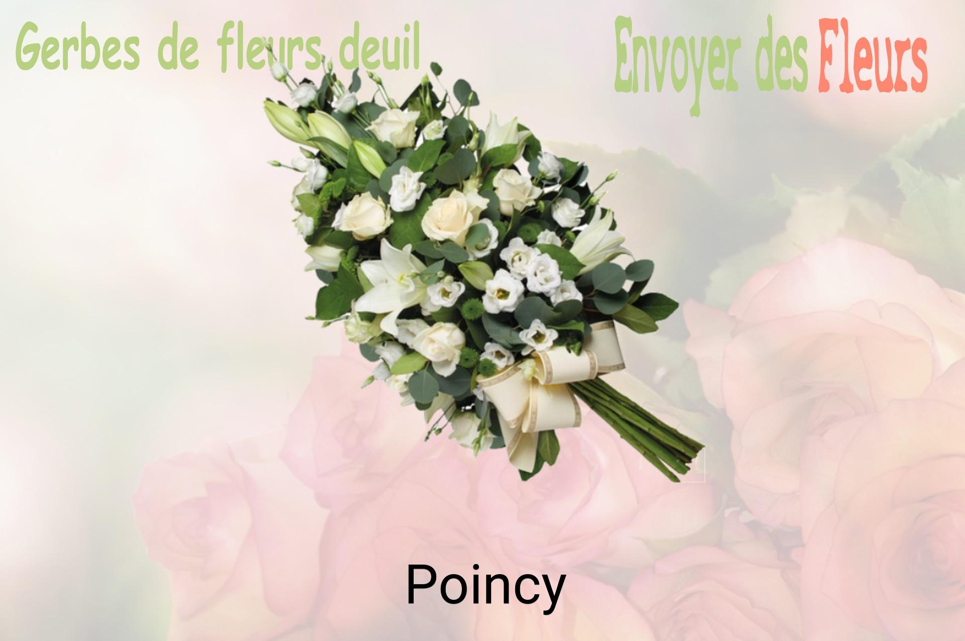 Gerbe de fleurs de deuil livrée à Poincy